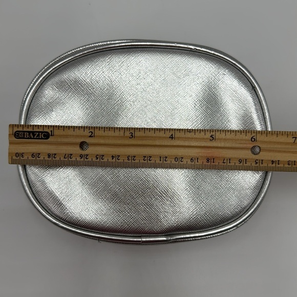 Vince Camuto Silver Cosmetic Bag 5”x 6” - Picture 5 of 13